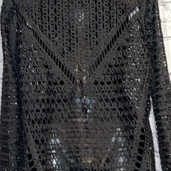 Sweater by Zara. Open knit lace. Size medium. Black. - Picture 5 of 5